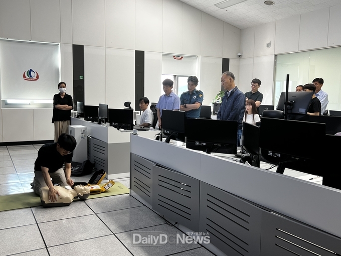 청도군 통합관제센터 관제요원, 심폐소생술 교육