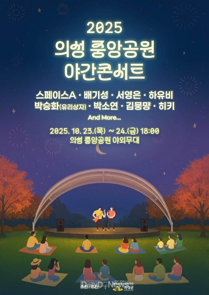 의성군, ‘의성 중앙공원 야간콘서트’ 개최