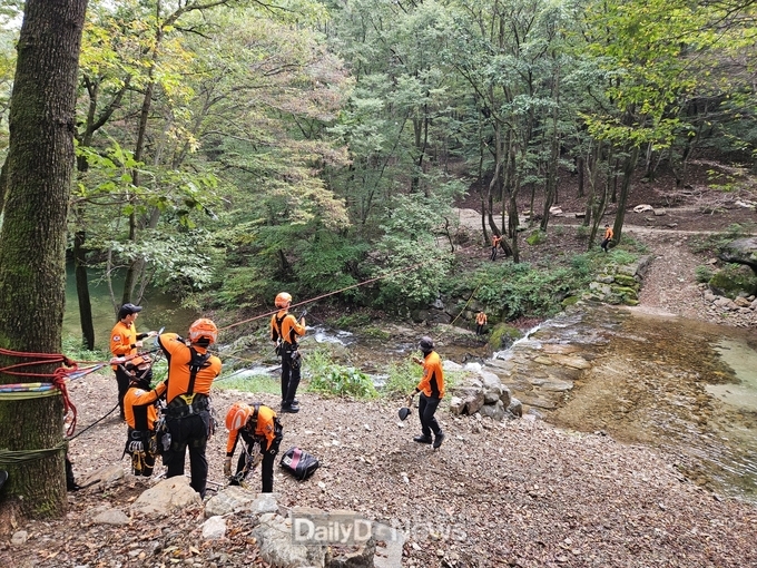 김천소방서, 구조대원 산악사고 특별구조 훈련