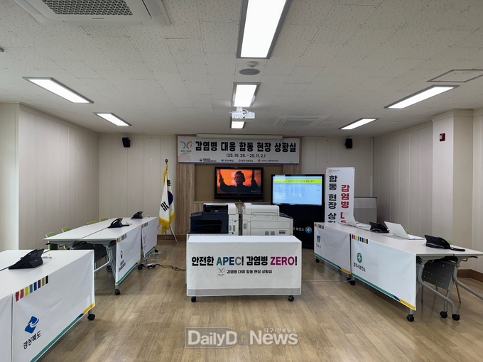경주시는 10월 25일부터 11월 2일까지 감염병 대응 합동 현장지원 상황실을 운영한다
