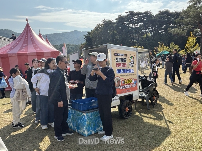 김천김밥축제, 화물용 전기자전거로 친환경 축제 운영
