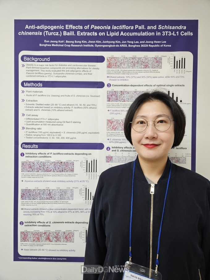 경북농업기술원 고은정 박사, 한국약용작물학회 학술발표상 수상